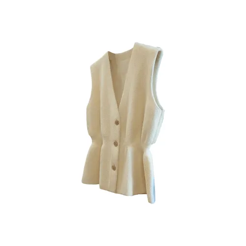 Cypress House Экрю Женские Жилеты