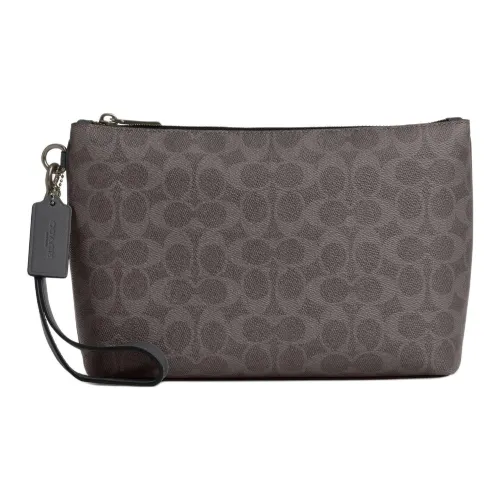 COACH Клатч из искусственной кожи большой унисекс серый