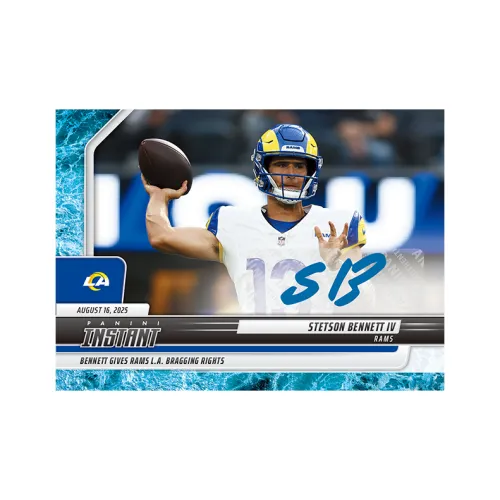 PANINI 2025 Football Регби NFL Instant Steele Bennett IV Подписанная карта Спортивные карты 1 шт