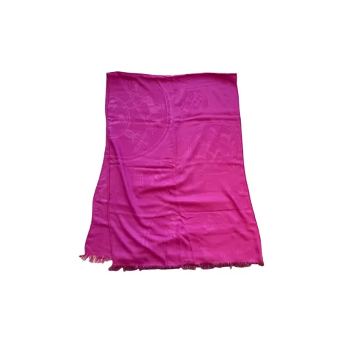 HERMES Шелковые шарфы Женские Фиолетовые