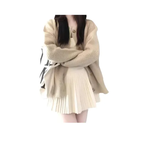 Mu Xiao Xin Бежевый Комплекты Женская Одежда Юбка Комплекты