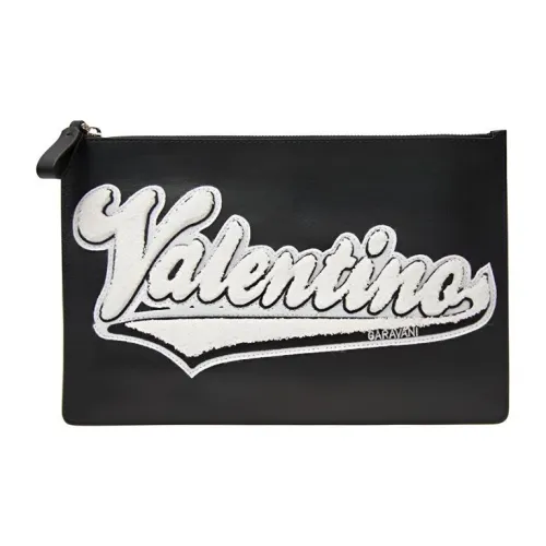 Valentino Кожа Кошелек Клатч Стандартный Унисекс Черный