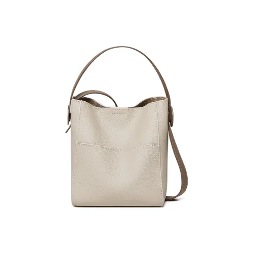 15 MINS Лицевая коровья кожа Ведрообразная сумка через плечо на одно плечо обычная женская многоцветная