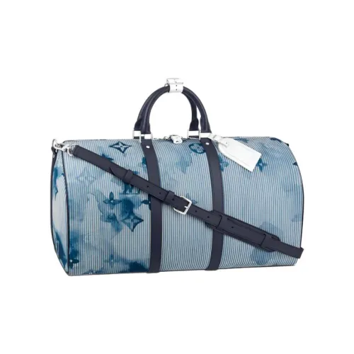 LOUIS VUITTON Keepall Canvas Bag Мужская Сумка Blue