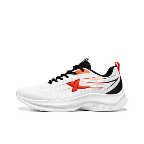 XTEP Низкий Топ Беговые Кроссовки Мужские Парус Белый Черный Сладкий Хурма Оранжевый