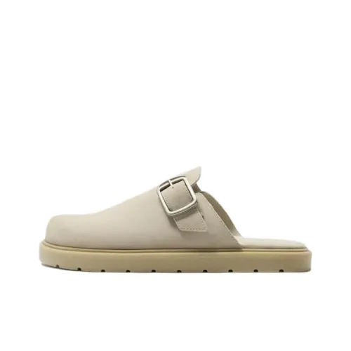 ZARA Устойчивые к истиранию Домашние тапочки Мужские Бежевые