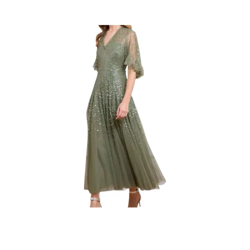 NEEDLE THREAD Короткое платье с короткими рукавами женское