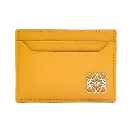 LOEWE Anagram Pebble Текстура Коровья кожа Картхолдер Женские Подсолнечно-желтый