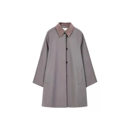 TAGEECHITA Вельвет Многоцветный Отложной воротник Силуэт MID Длина Куртка Женские