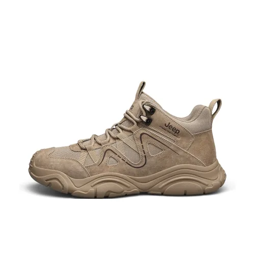 Jeep Амортизация Устойчивый к истиранию Увеличение высоты MID Топ Походная обувь Мужская