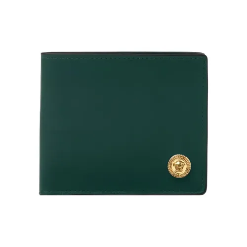 VERSACE Кошелек из коровьей кожи мужской зеленый