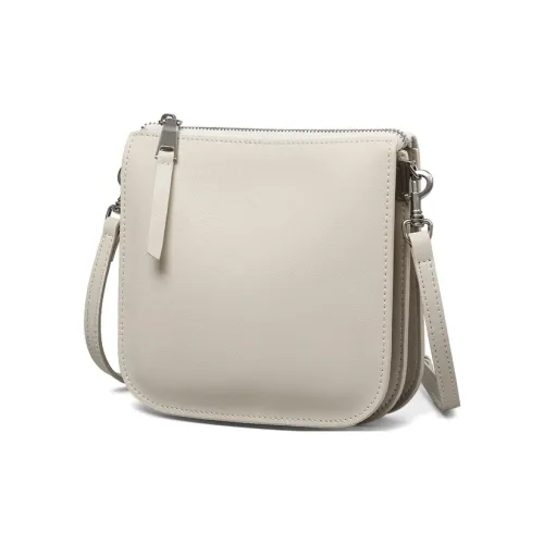COMELY Коровья кожа Сумка через плечо Стандартная Женская Экрю