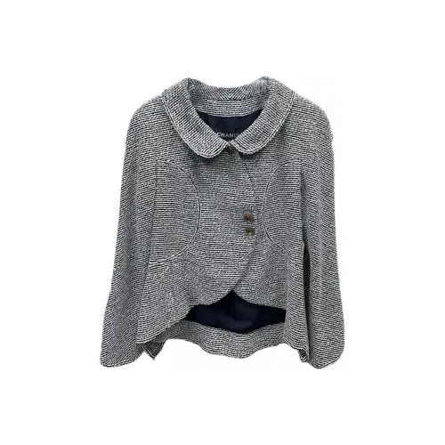 CHANEL 20 Early Весна Шоу Позиционирование Стиль Бизнес Костюм Пальто Женские Серый