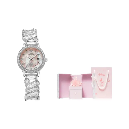 Disney Кварцевый механизм Часы Женские Жемчужная раковина Циферблат Цвет