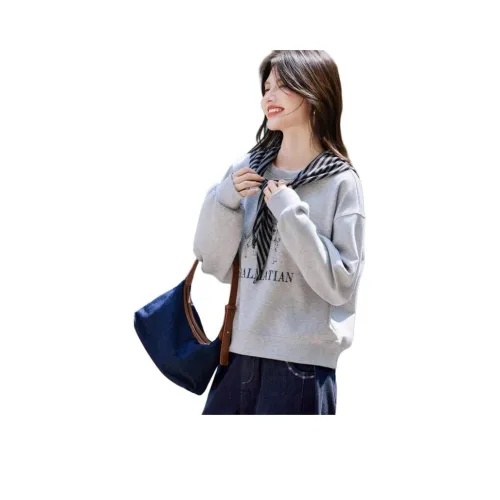 Still quiet Серый Женский Свитшот