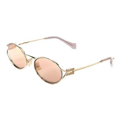 MIU MIU OVAL SUNGLASSES Женские Розовое Золото