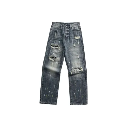 CAT'S PAW Синий Унисекс Джинсы