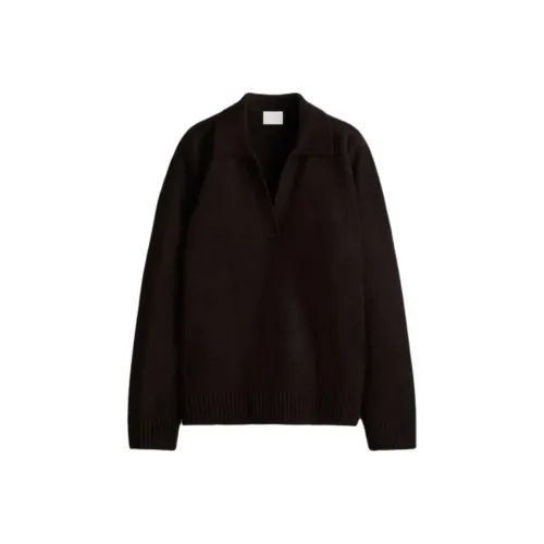 H M Темно-коричневые женские свитеры