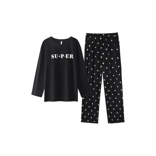 Qin Jing Черный Женский Пижамный Комплект