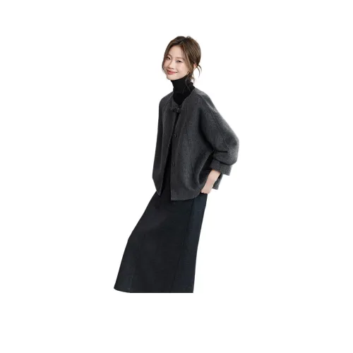 Mo Han Yi Mei Угольно-серый Женское пальто