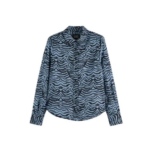 Scotch Soda Blue Women's Shirts Scotch Soda Синие Женские Рубашки