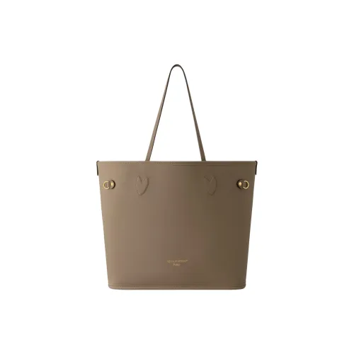 LOUIS VUITTON NEVERFULL Покрытый холст Сумка через плечо средняя женская серая и зеленая