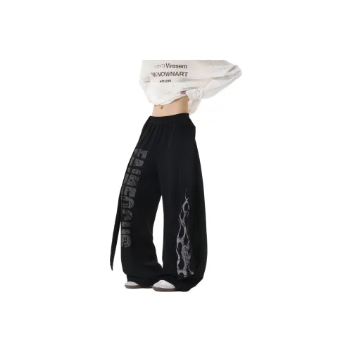 REXSHION Черные Унисекс Повседневные Штаны