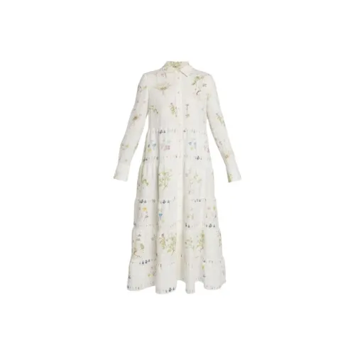 Erdem Длинное платье с длинными рукавами женское