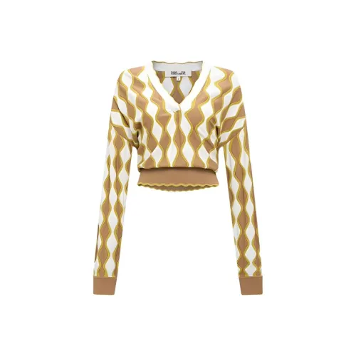 Diane von Furstenberg SS24 Трикотаж Женский Желтый Белый