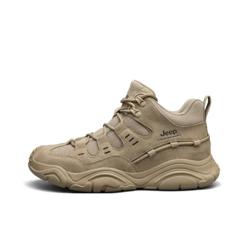 Jeep Амортизация Устойчивый к истиранию Увеличение высоты MID Топ Походная обувь Мужская