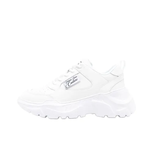 VERSACE JEANS COUTURE Низкий топ толстая подошва кроссовки женские белые