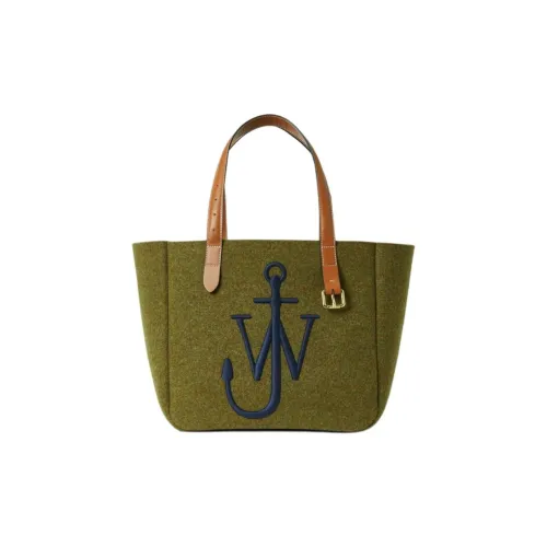JW Anderson Шерсть Тоут Сумка Сумка для покупок Сумка Большая Женская Зеленая
