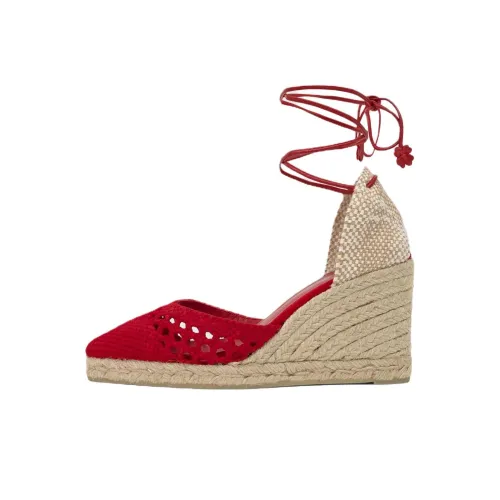 Castañer Jandri Клиновидный каблук Высокие каблуки 9 см Женские Красный