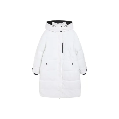 HEFENGJINYU Универсальный Экрю Женские Пуховики