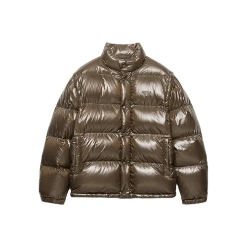 PRADA Коричневый Мужской Пуховик