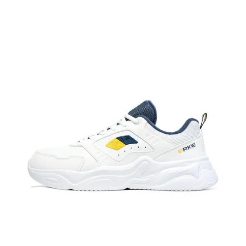 Erke Низкие кроссовки для бега Мужские Белый Erke Серый Чернильный Синий