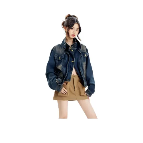 SAGP Синий Унисекс Джинсовые куртки