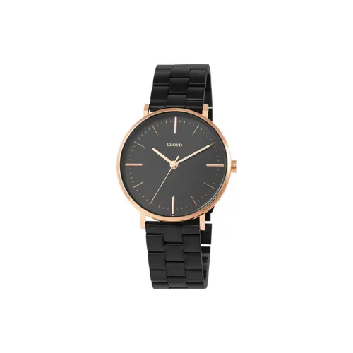 Lloyd Кварцевый механизм нержавеющая сталь ремешок часы 38 мм мужские черный циферблат