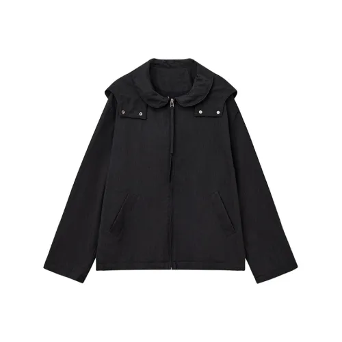 TAGEECHITA Cropped Loose Fit Sweatshirt with Design Casual Jacket Women's