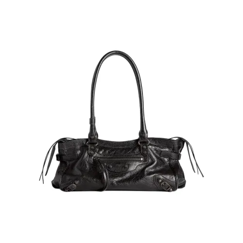 Balenciaga Le City Arena Storico Lambskin Плечевая сумка Женская Черная