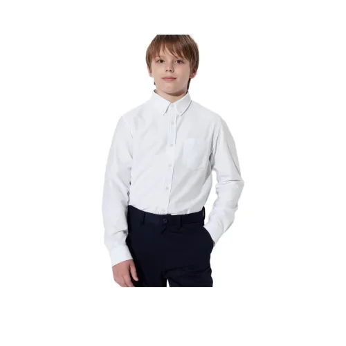 UNIQLO Белый Унисекс Повседневные Рубашки