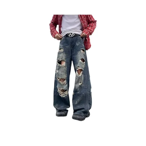 Find Yourself Синий Унисекс Джинсы