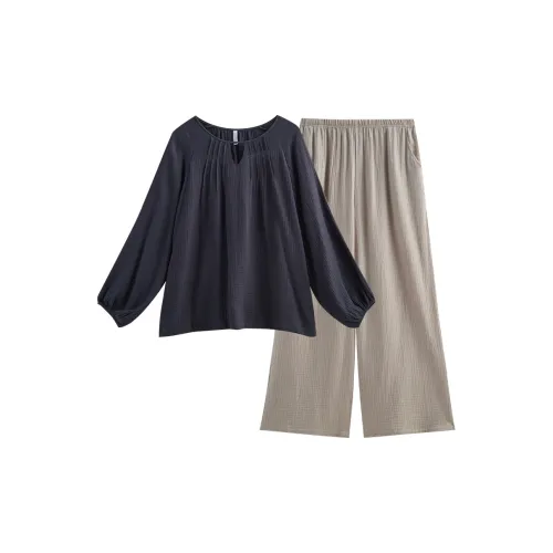 Same Language Пижамный комплект Женские Темно-синий Хаки