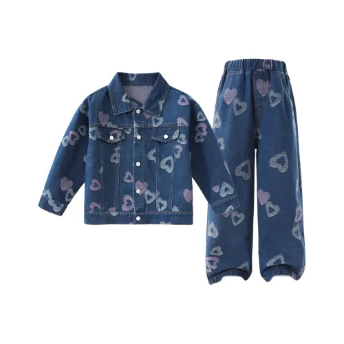 SNOOPY Полный принт Сердце Одежда Наборы Kids Повседневная Спортивная одежда