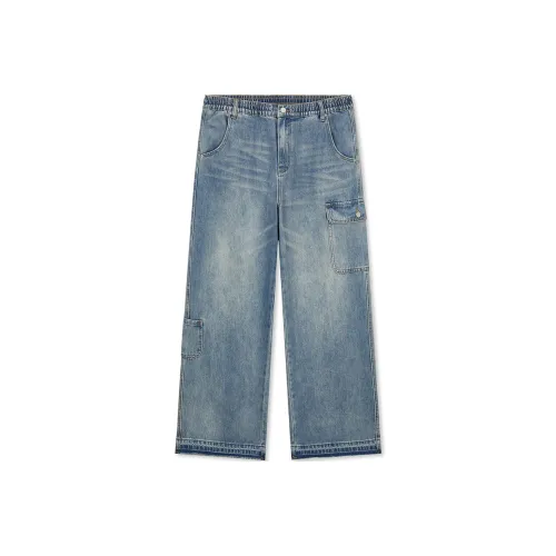 BONELESS Cut Wash Blue Unisex Jeans BONELESS Cut Промытый Синий Унисекс Джинсы