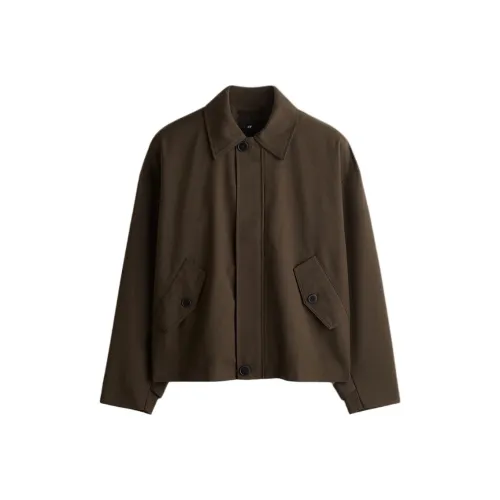 H M Темный хаки зеленый мужской куртки