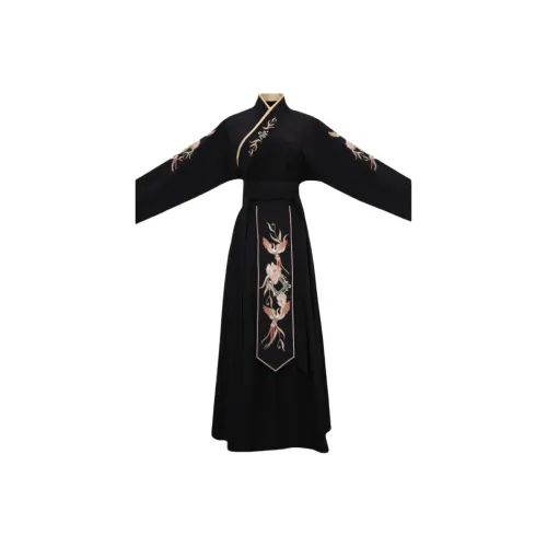 Huan Feather Черный Золотой Феникс Мужской Ханьфу