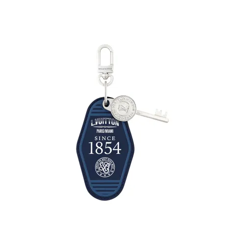LOUIS VUITTON Cruiser Покрытый холст Брелок Сумка Аксессуар Унисекс Темно-синий