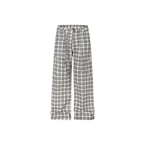 GBXM Черный Белый Клетка Унисекс Повседневные Штаны