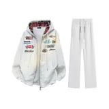 Белый Серый Топ + Белый Серый Штаны